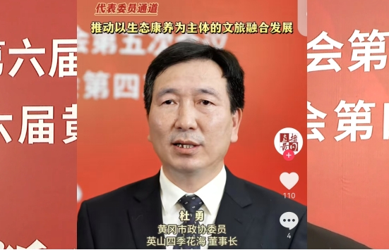 2025年黄冈市“两会”代表委员通道专访     市政协委员杜勇：推动以生态康养为主体的文旅融合发展